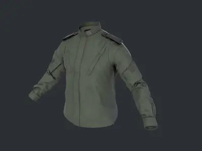 Tactical jacket Low-poly 3D model