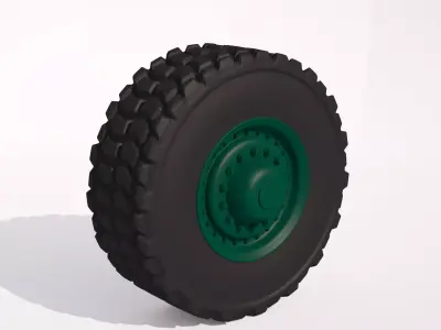 The wheel of the truck 3D model