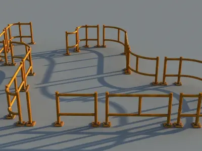 Warehouse Fense Low-poly 3D model