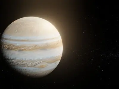 Photorealistic Jupiter High-Res Textures and Sci-Fi Music Pack Low-poly 3D model