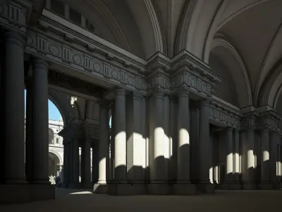 Courtyard of an Ancient Temple II 3D model