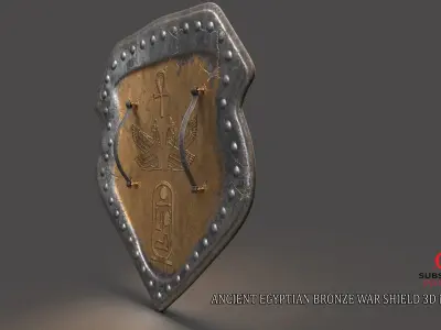 ANCIENT EGYPTIAN WAR SHIELD 3D MODEL 3D model