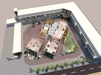 Modern Commercial Building -Aspire Project Exterior Design 3D model