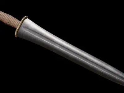 Greek Sword Xiphos 03 Low-poly 3D model