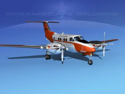 Beechcraft UC-12Q Huron V02 USN 3D model