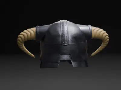 VIKING HELMET 3D LOW POLY Low-poly 3D model