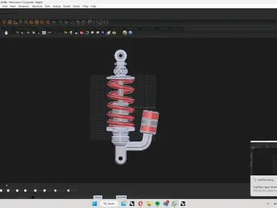 motorcycle rear suspension 3D model