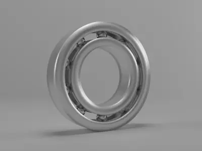 Ball Bearing - 3D printable Low-poly 3D model