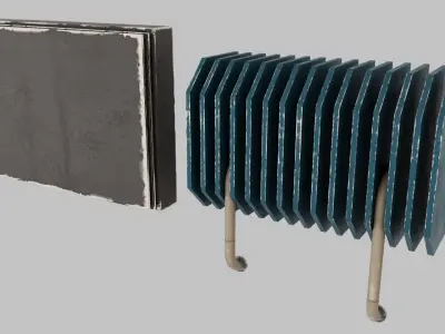 sci-fi post apocalyptic props 3D model