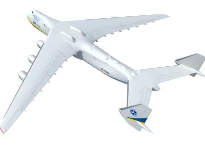 Antonov An-225 Mriya Aerial Scene 3D model