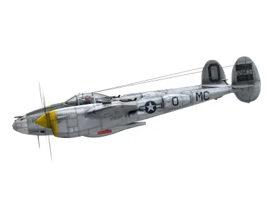 Lockheed P-38 Lightning - Happy Jacks go Buggy 3D model