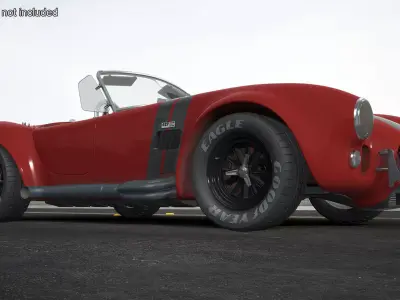 AC Cobra Shelby 1965 Red 3D model