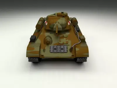 T34 76 Tank Camo 3D model