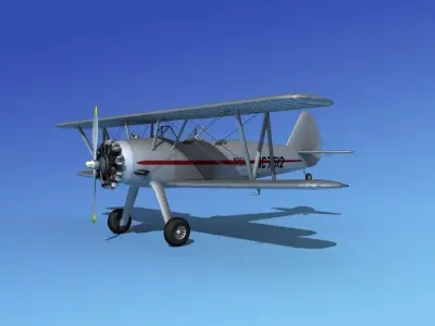Stearman PT-17 Kaydet V06 3D model