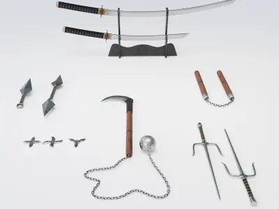 japanese weapon 3D model