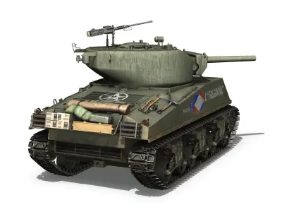 M4A3E2 - Sherman Jumbo - Lt Falgayrac 3D model