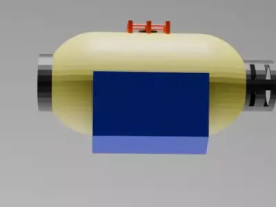 Submarine 3D Model Textured Low Poly OBJ FBX BLEND STL PLY Low-poly 3D model
