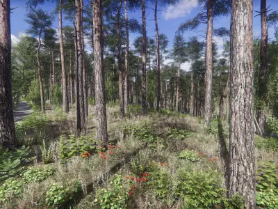 Lake Coniferous - Environment Unity Low-poly 3D model