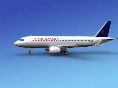 Airbus A320 Air Canada 2 3D model