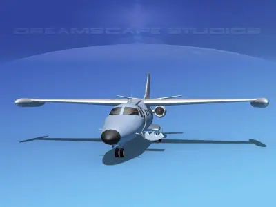 Dreamscape AT-48 Jet Executive Bare Metal 3D model