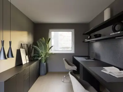 Home Office for 2 with Decoration Free 3D model