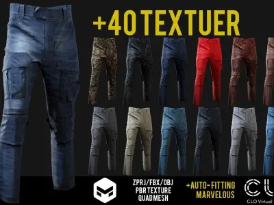 UF PRO Gen 2 Combat pants TACTICAL with 40 textuer Low-poly 3D model