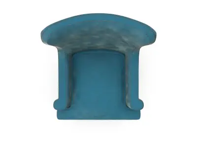 Pacific Blue Elliott Wing back Chair Free 3D model