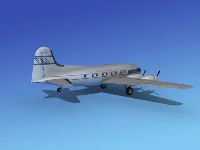 Boeing 307 Stratoliner Pan American 2 3D model