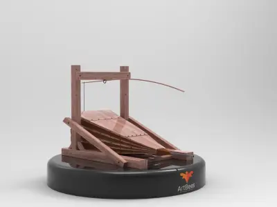 Medieval Bellows 3D Model Low-poly 3D model