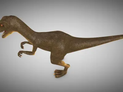 Dinosaur Rigged Low-poly 3D model