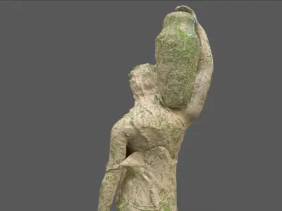 Statue ancient greek of woman 3D model