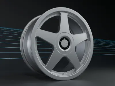 OZ-Racing Futura wheel Low-poly 3D model