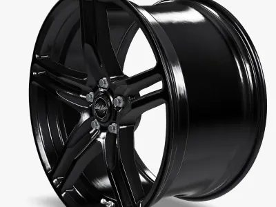 Carroll Shelby Wheel Company CS14 Wheel Gloss Gunmetal Mustang 3D model
