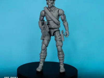 Sgt Skull Donman art Original 3D printable full action figure 3D print model