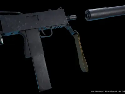 INGRAM M10 SMG - 4k textures 3D model
