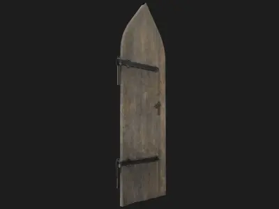 Low poly Medieval Door 3D model Low-poly 3D model