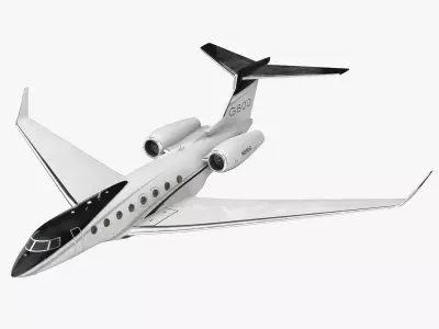 Large Business Jet Gulfstream G800 Flight 3D model