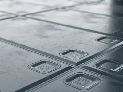 Sci-fi Big Floor Panel PBR 3D model