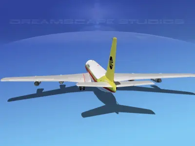 Boeing 707 Continental 3D model