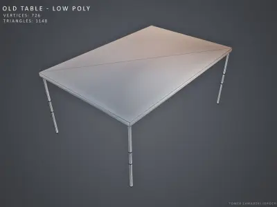 Free 3 Tables Set - Low Poly Free low-poly 3D model