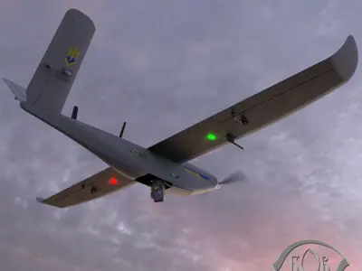 Ukrainian UAV GOR Tactical military reconnaissance drone  3D model