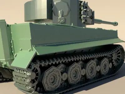 Tank Tiger I for 3Dprint 3D print model