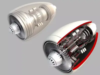 Turbine engine 02 3D model