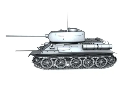 T-34 85 - Soviet medium tank 3D model