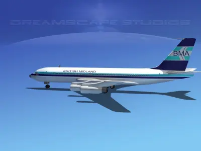 Boeing 707 British Midland 3D model