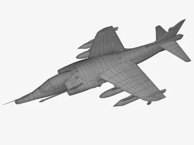 Harrier GR3 Free low-poly 3D model