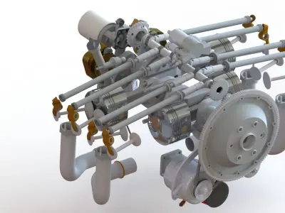 Lycoming IO-390 3D model