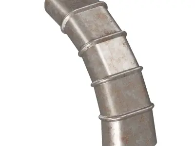 Rusty HVAC Oval Elbow Air Duct 3D model