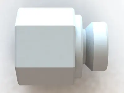 Conexao Connection Femea Female 1-4 NPT x Macho Male M14 x 2 3D model