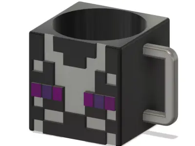 MINECRAFT ENDERMAN MUG AND PLANTER Free 3D print model